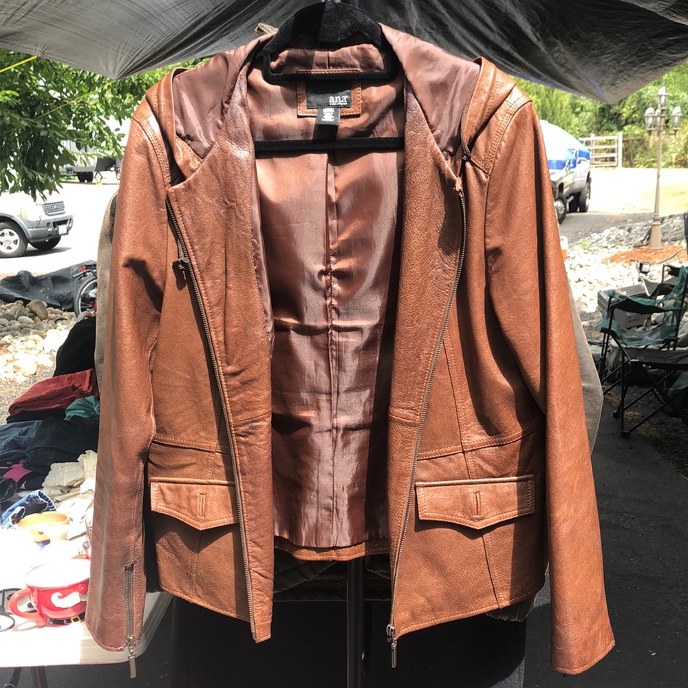 Brown leather women’s jacket